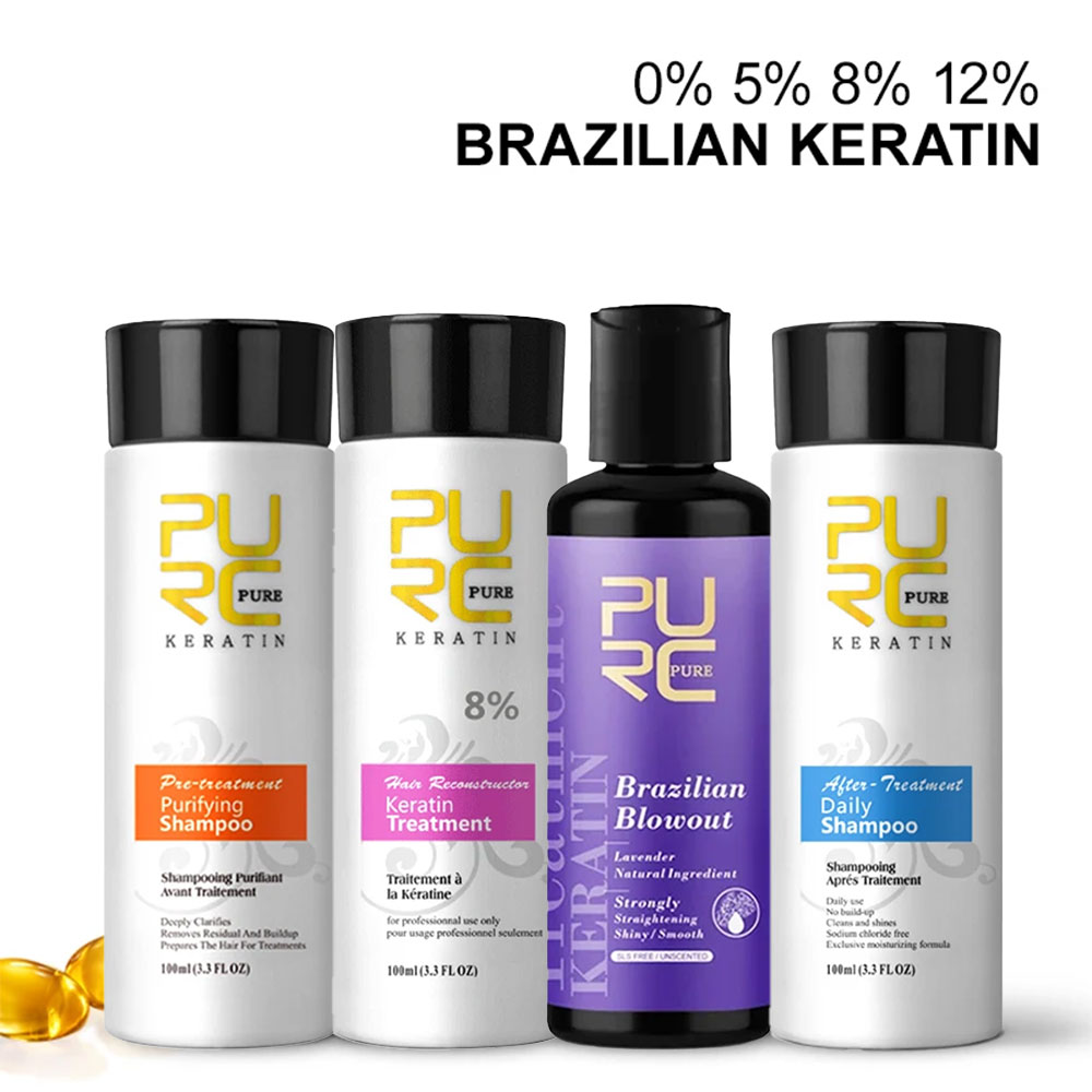 Hair Care Dupes - PURC ケラチントリートメントシャンプーコンディショナー縮毛矯正製品スムージング修復ヘアマスク縮毛矯正ケア