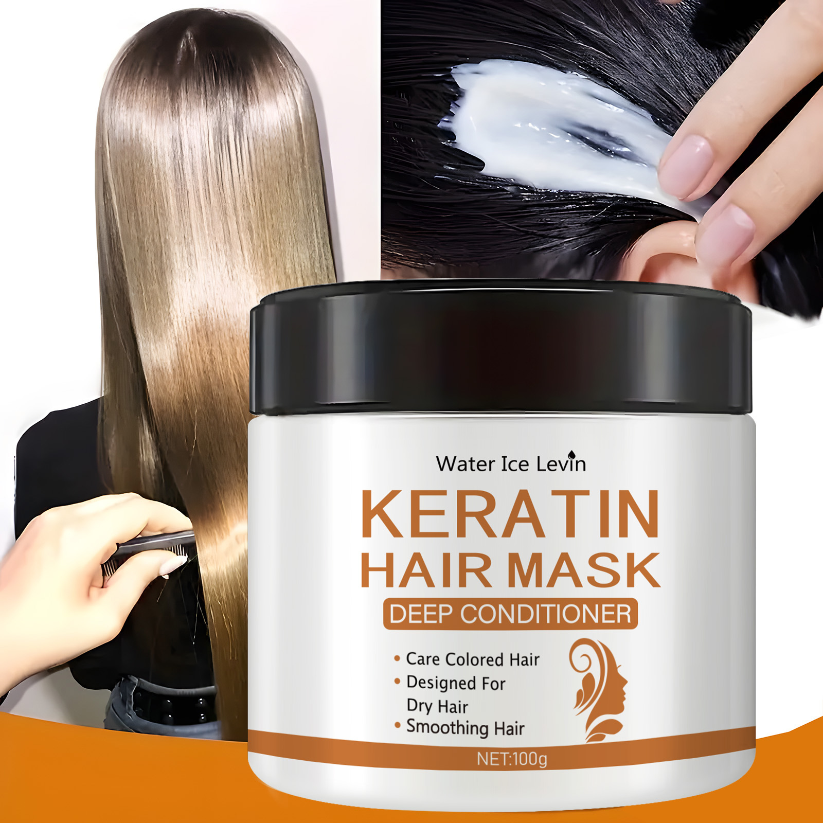 Hair Care Dupes - ケラチンヘアトリートメントマスク,ディープコンディショニング,乾燥した傷んだ髪のために,輝き,強さ,弾力性を回復します