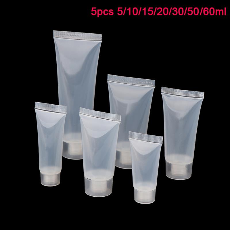Dry Shampoo Travel - プラスチックボトルコンテナ,詰め替え可能,空,マット,透明チューブ,化粧品クリーム,シャンプー,バス,5個,10〜50ml