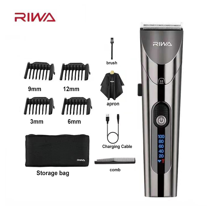 Hair Care Brand - RIWA 電気バリカンプロフェッショナル理髪トリマー炭素鋼カッターヘッドコードレス充電式ヘアカット機
