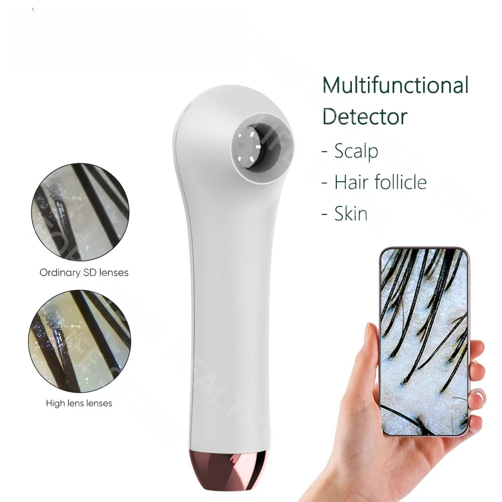 Hair Care Homemade - 家庭用HD皮膚科フェイススキャナー スマート多機能肌・髪・頭皮検出器アナライザー（スキンケア分析用）