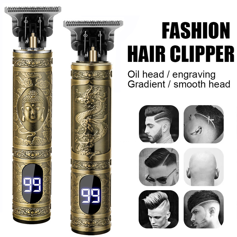 Hair Care Brand - ヴィンテージヘアトリマーコードレス電動ヘアカット機ポータブルシェーバー理容室 USB 高速充電バリカン理髪用