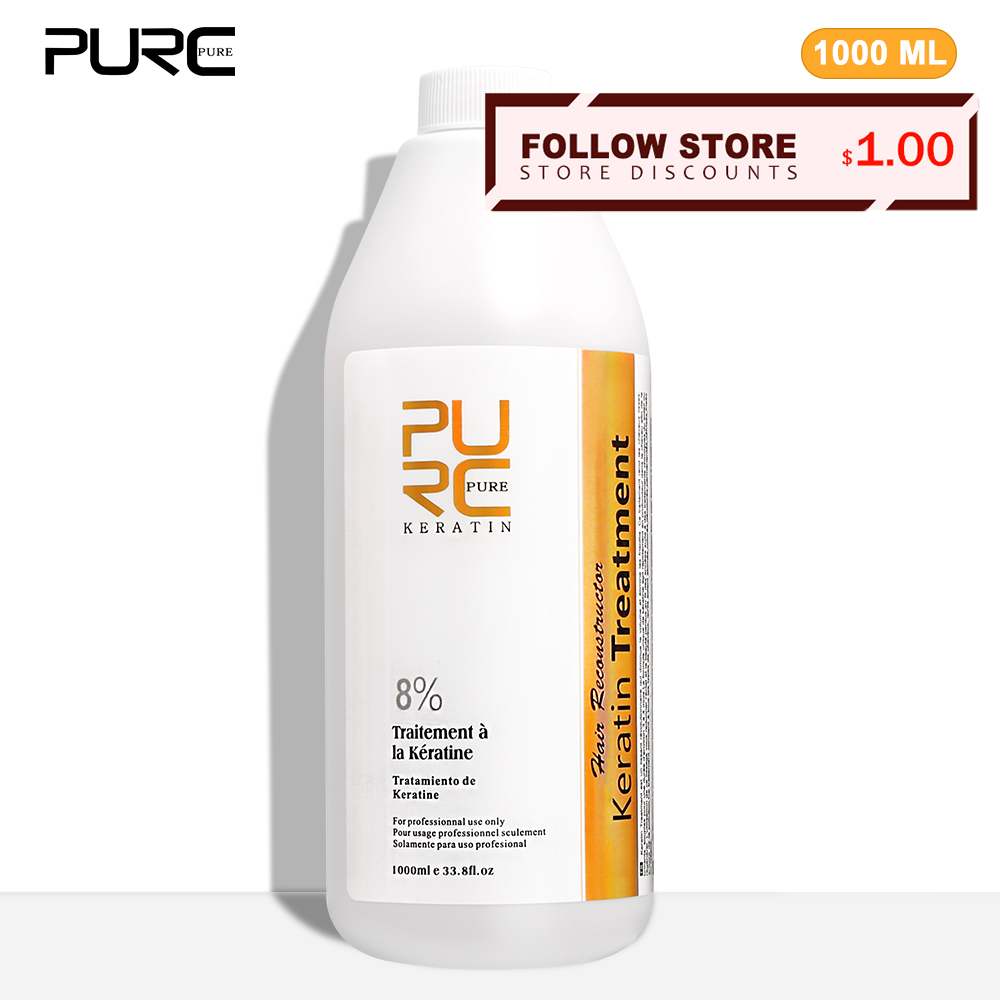 Hair Care Brand - PURC 8% ケラチンスムージングトリートメント縮れ除去ブラジルケラチン縮毛ケア製品サロンプロフェッショナル 1000 ミリリットル