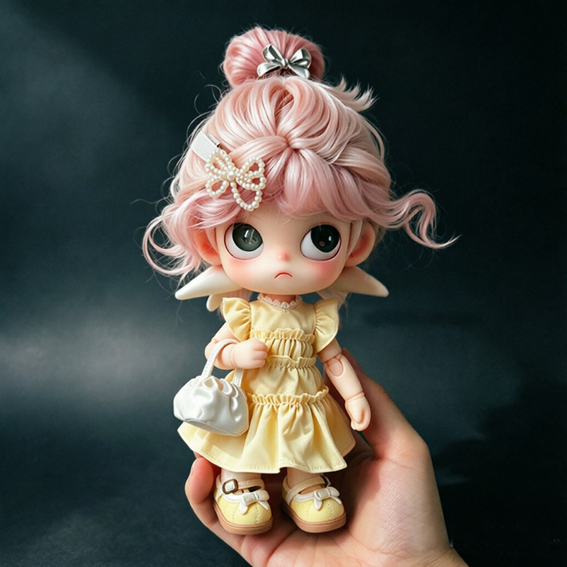 5点セット ドール衣装セット レモンイエロー パフドレス パ - Clip In Hair Piece のレビューと価格
