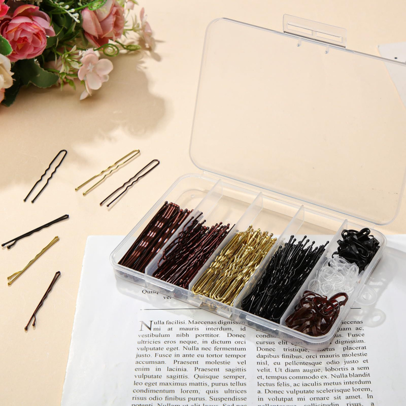 1箱480個入りヘアスタイリングアクセサリーキット U字型ヘ - Clip In Hair Piece のレビューと価格