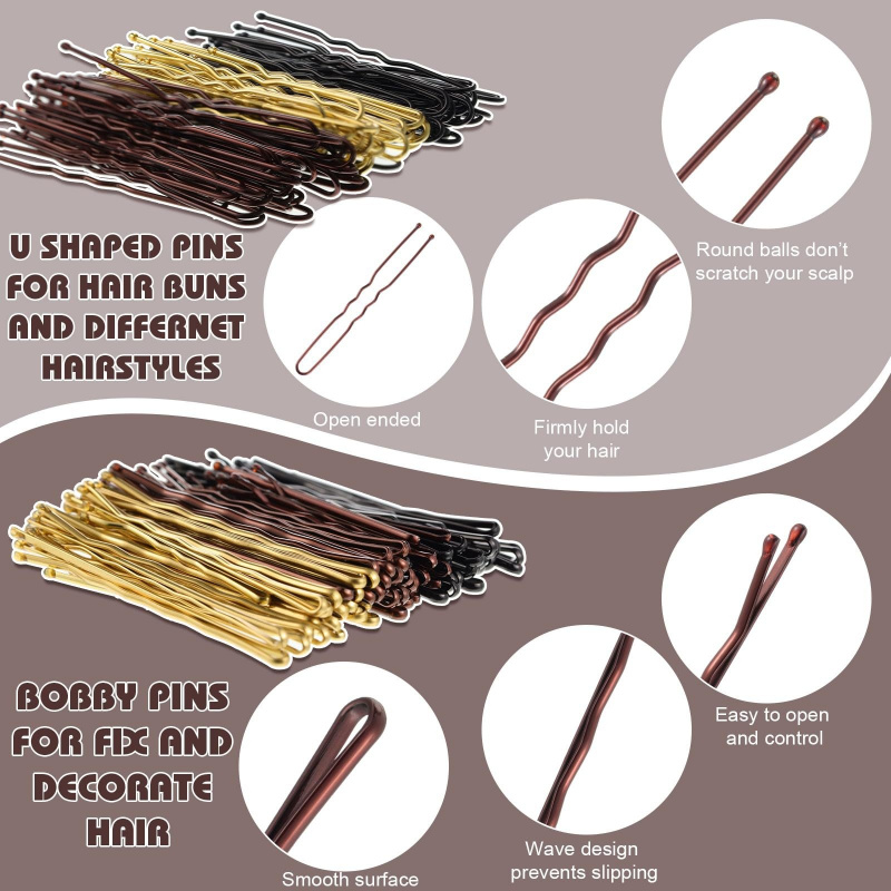 1箱480個入りヘアスタイリングアクセサリーキット U字型ヘ - Clip In Hair Piece のレビューと価格