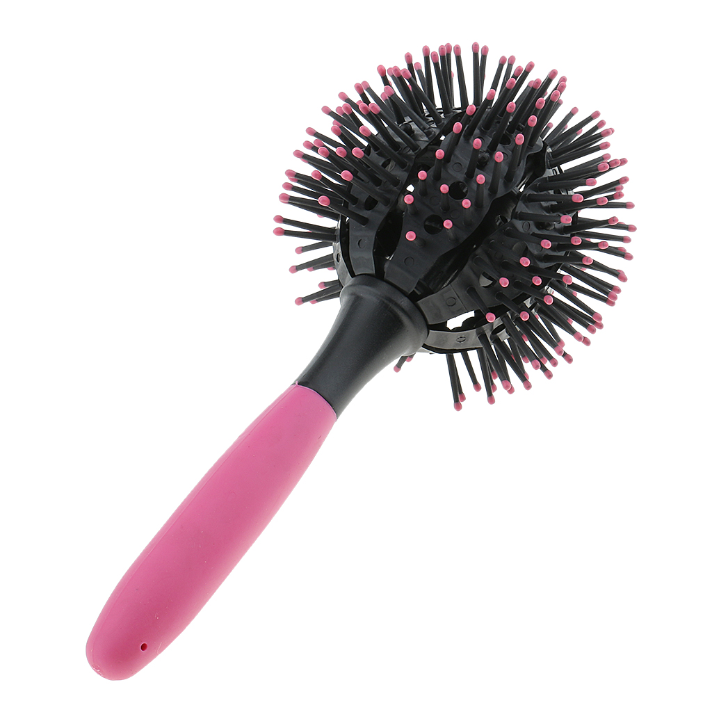 3Dヘアブラシ,丸いボールの櫛,サロンでの使用,波の巻き毛, - Hair Care Wavy Hair のレビューと価格