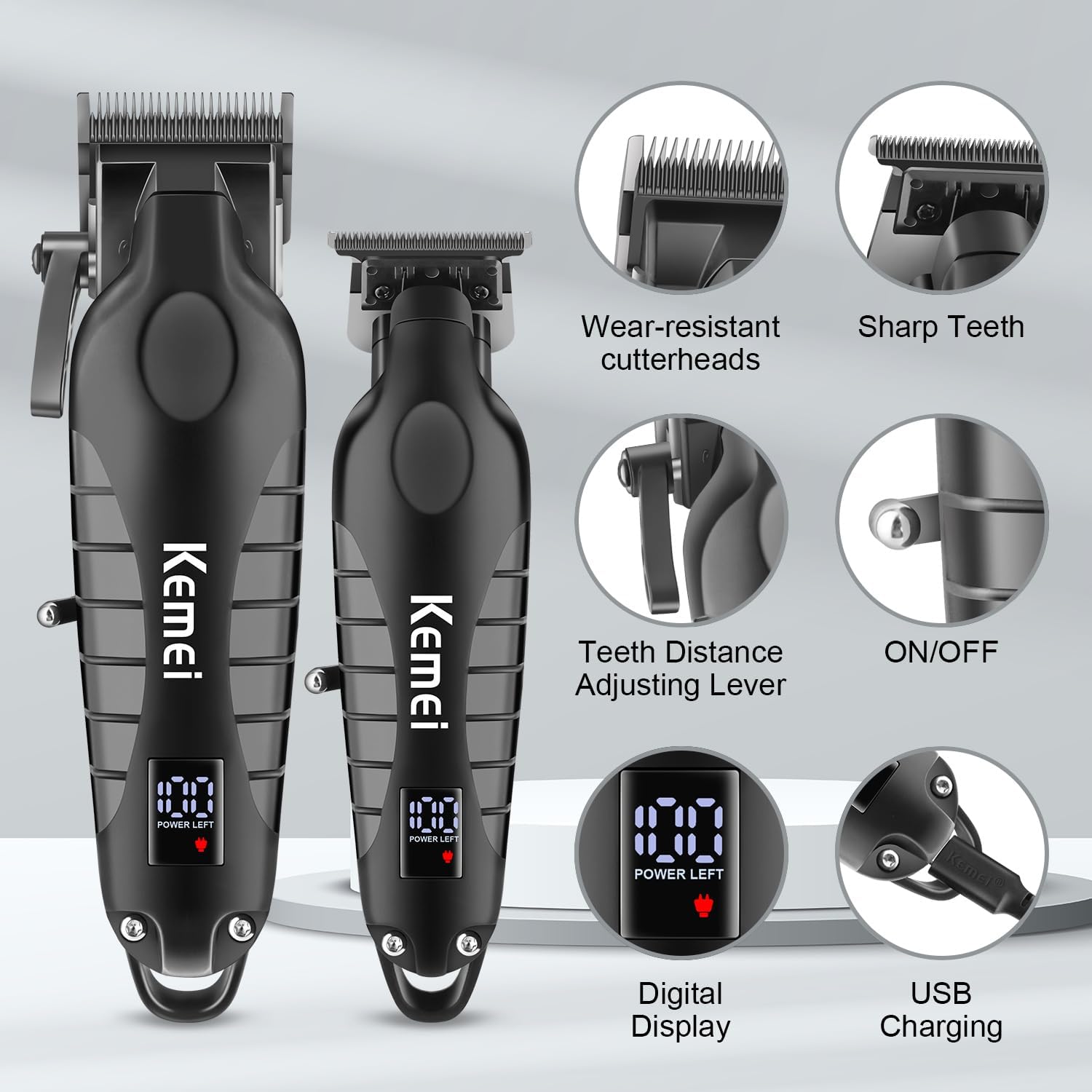 Kemei バリカンキット 男性用 電気シェーバー ヘアトリ - Hair Care Brand のレビューと価格