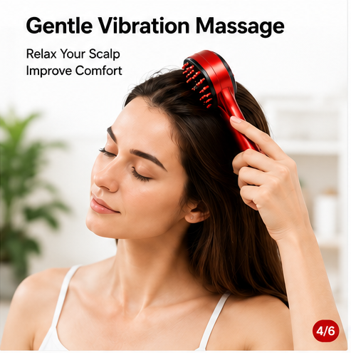 4in1電動頭皮マッサージコーム、ナノミストスプレー、赤青光 - Hair Care Homemade のレビューと価格