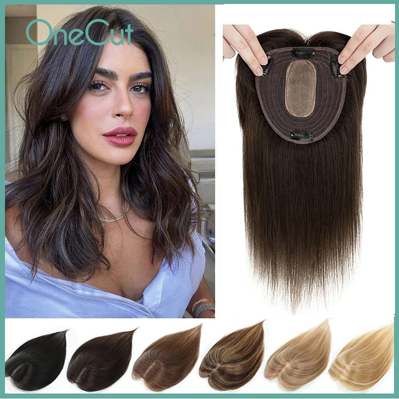ストレートシルクトップベーストッパースイスレースクリップ女性 - Clip In Hair Piece のレビューと価格