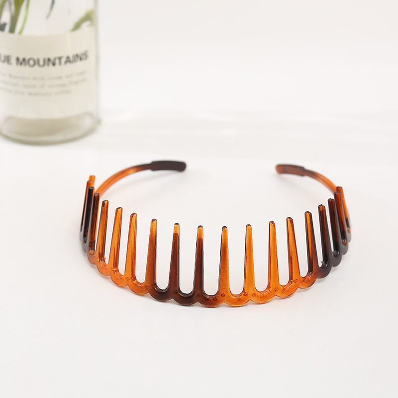 女性ガールズプラスチック波状歯ヘッドバンド滑り止めジグザグコ - Hair Care Wavy Hair のレビューと価格