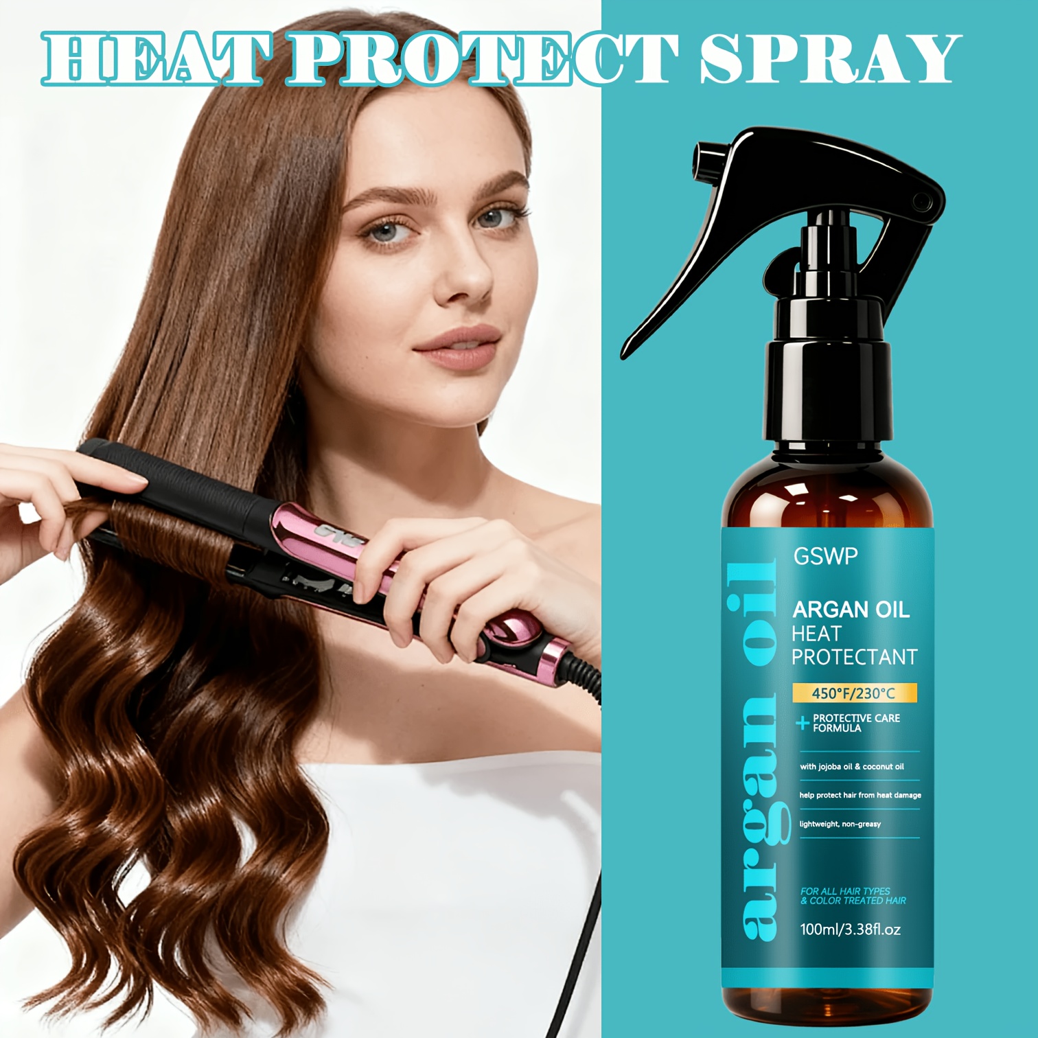 GSWP アルガンオイル プロテクトスプレー、450ml ° - Heat Protectant Spray のレビューと価格